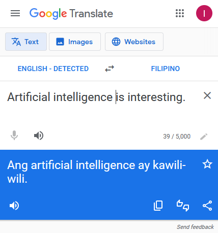 ai writing tool google translate language translation