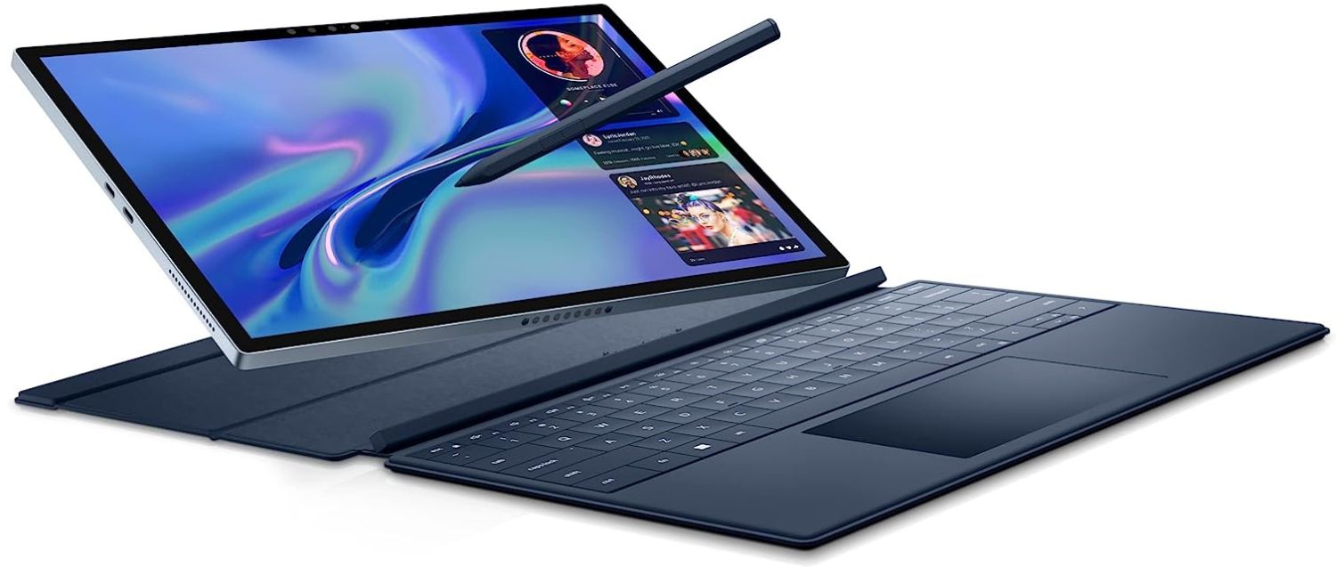A tablet with a keyboard that offers efficiency and a sleek design. This tablet comes with a powerful performance.